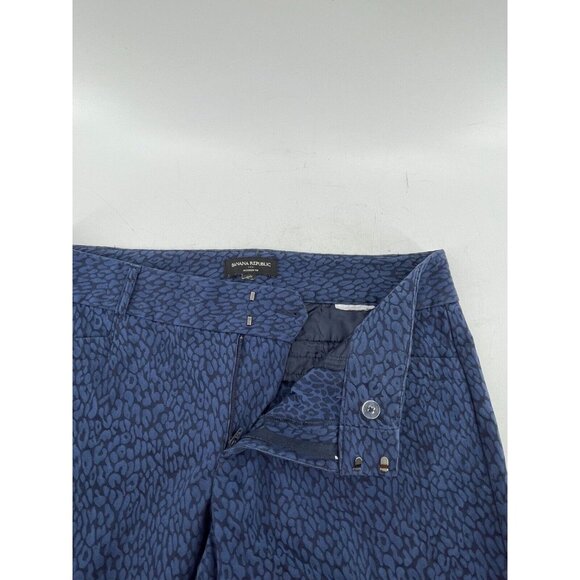 Banana Republic Jackson Fit Blue Flat Front Tapered Leg Crop Pants Size 33W - Picture 6 of 12